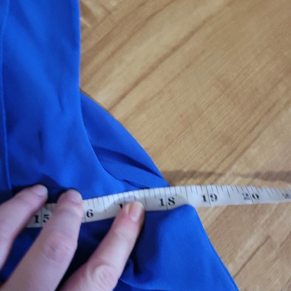 Soft Surroundings Shirt Top Womens Small Royal Blue Sleeveless Flowy Career - Picture 6 of 10
